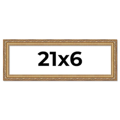 21x6 Frame Red Solid Wood Picture Frame Width 1.75 Inches | Interior Frame Depth 1 13/16 Inches