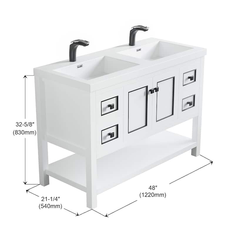 Davis 48" Double Bathroom Vanity Set
