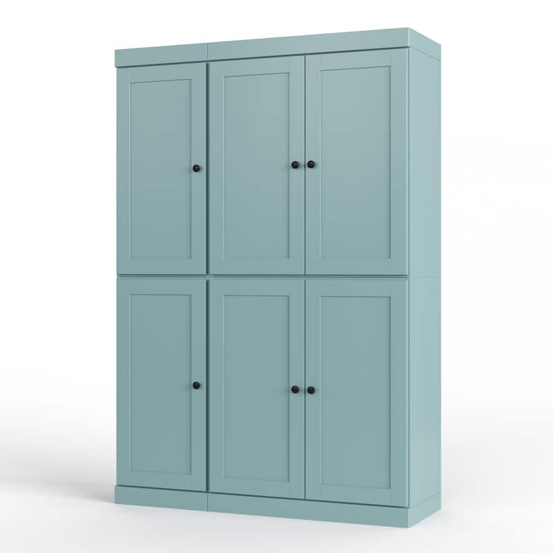 Palace Imports 100% Solid Wood 48.5" Pantry Cabinet with Shaker Doors, 2-Drawers and Adjustable Shelves