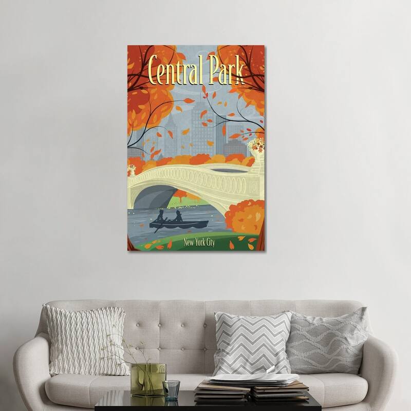 iCanvas "Central Park" by Old Red Truck Canvas Print - 48x32x1.5