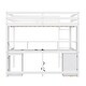 preview thumbnail 13 of 12, Contemporary Full Size Loft Bed with Multi-storage Desk, LED light and Bedside Tray, Charging Station, Sturdy Wood Frame, White