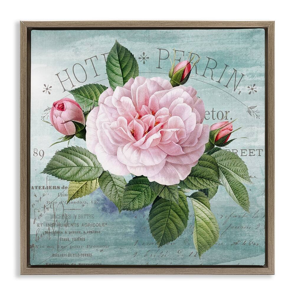 Stupell Bright & Rustic Tropical Bloom Framed Floater Canvas Wall Art Design By Susan Arnot