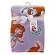 preview thumbnail 4 of 3, Disney The Little Mermaid Orange, Lavender, Aqua and White Ariel Super Soft Baby Blanket