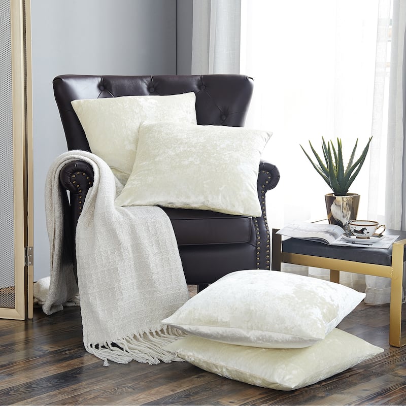 Rancho Crushed Velvet Throw Pillow Cover Set, NO INSERT