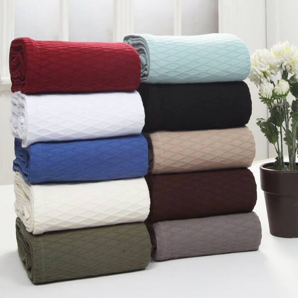 slide 2 of 42, Superior Diamond Weave All-Season Bedding Cotton Blanket