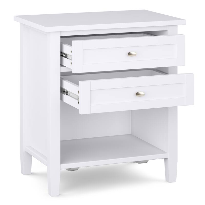 WYNDENHALL Norfolk 24 inch Wide Transitional Bedside Nightstand Table - 24 Inches wide
