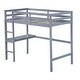 preview thumbnail 17 of 53, Loft Pine Wood Bed Frame with Safety Guardrail,Built-In Desk,Ladder,Twin Size