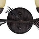 preview thumbnail 7 of 7, Sierra 2-Light 15 in. W Black Walnut Rustic Bathroom Vanity Lighting Fixture, Creme Glass Shade, Dimmable, Pine Cone, Wall Mount