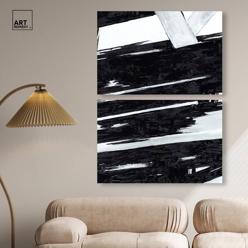 Geometric Story Canvas Set of 2 by Art Remedy, Gallery Wrapped