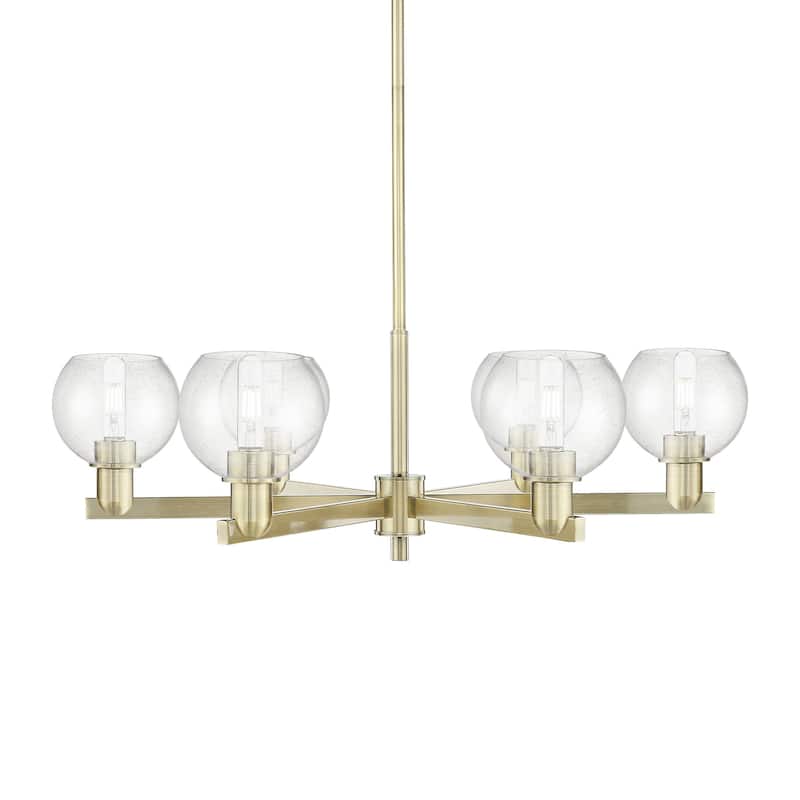 Innovations Lighting 716-6CR-10-36 Athens Chandelier Athens 6 Light - Antique Brass / Seedy