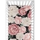 preview thumbnail 1 of 4, Sweet Jojo Designs Black Pink Boho Shabby Chic Floral Girl Fitted Crib Sheet Bohemian Vintage Garden Watercolor Flower Nature