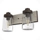 preview thumbnail 2 of 6, Hunter Devon Park Bathroom Vanity Wall Light, Damp Rated, Rustic, Farmhouse