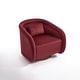 preview thumbnail 12 of 29, Swivel Accent Chair, 360-degree Swivel Barrel Chair with Velvet Fabric Upholstery, Comfy Pumpkin-Shaped Swivel Chair