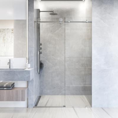 Vigo VG60226076 Elan Hart 76" High x 60" Wide Sliding Frameless Shower