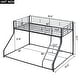 preview thumbnail 4 of 19, Space-Saving Bunk Bed for Adults & Teens, Heavy-Duty Metal Bunk Bed Frame with 2 Ladders for Boys Girls, Noise Reduced