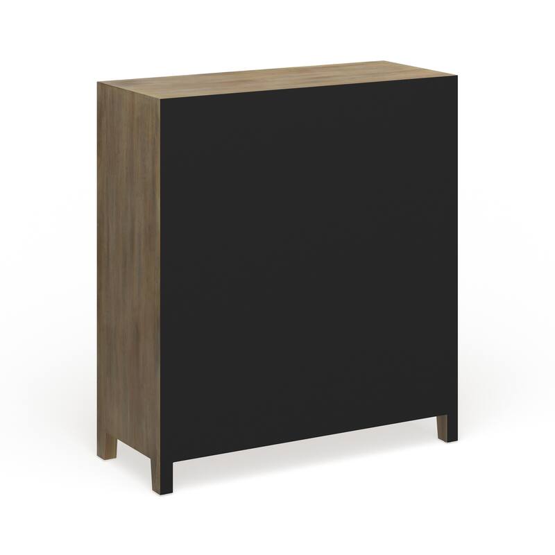 Brown Wood Bohemian Cabinet 36 x 32 x 14