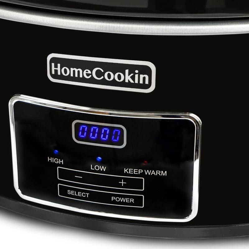 Homecookin 6,7 Quart Digital Display Programmable Slow Cooker