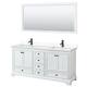 Option White / White Cultured Marble Top / Matte Black