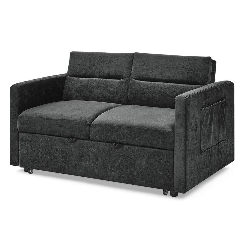 Loveseats Sofa Upholstered 2 Seater Couch, Pullout Sleeper Sofa Bed