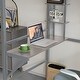 preview thumbnail 6 of 14, Twin Size Metal Loft Bed with Desk and Storage Shelves, Full-length Guardrails