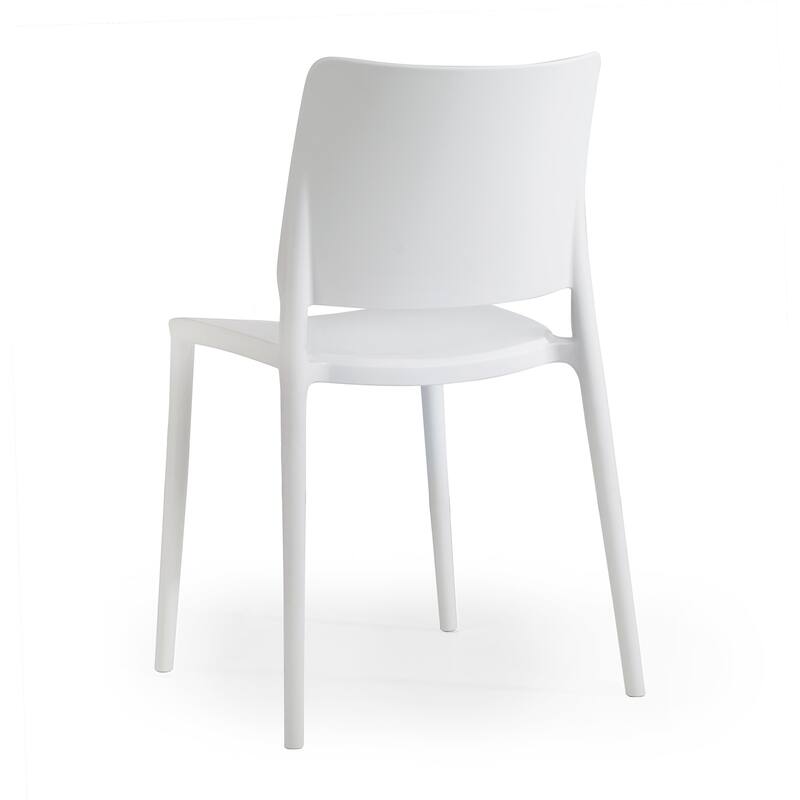 WRGHOME Modern Stacking Patio Dining Side Chair Indoor/Outdoor (Set of 2) - 31.30'' H X 19.29'' W X 21.06'' D