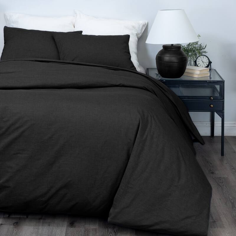 Sensa Duvet Cover, Charcoal, Set - Twin