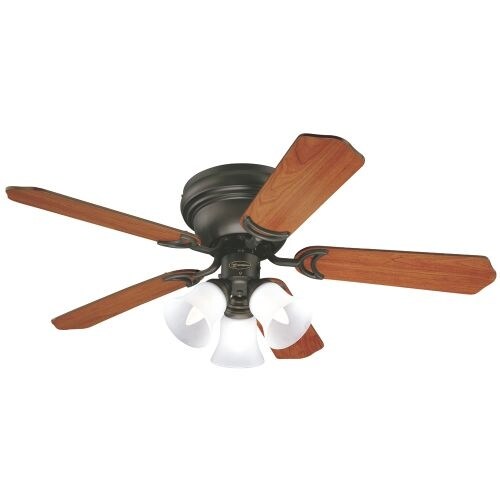 Westinghouse 7837700 Contempra Trio 42" 5 Blade Hugger Indoor Ceiling Fan with Reversible Motor, Blades, and Light Kit Included