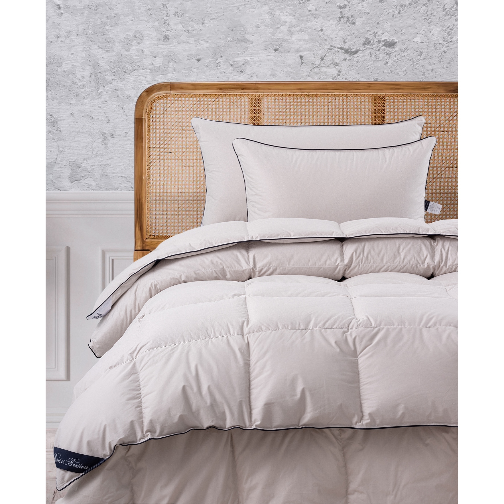 Brooks Brothers Goose Down Pillow - Silver