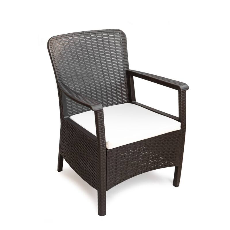 Orlando Set of 2 Armchairs w/cushion-Brown