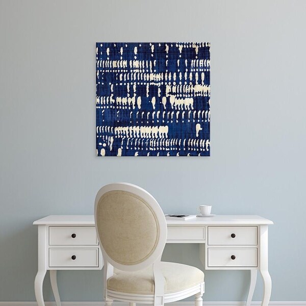 Easy Art Prints 's 'Indigo Batik IV' Premium Canvas Art