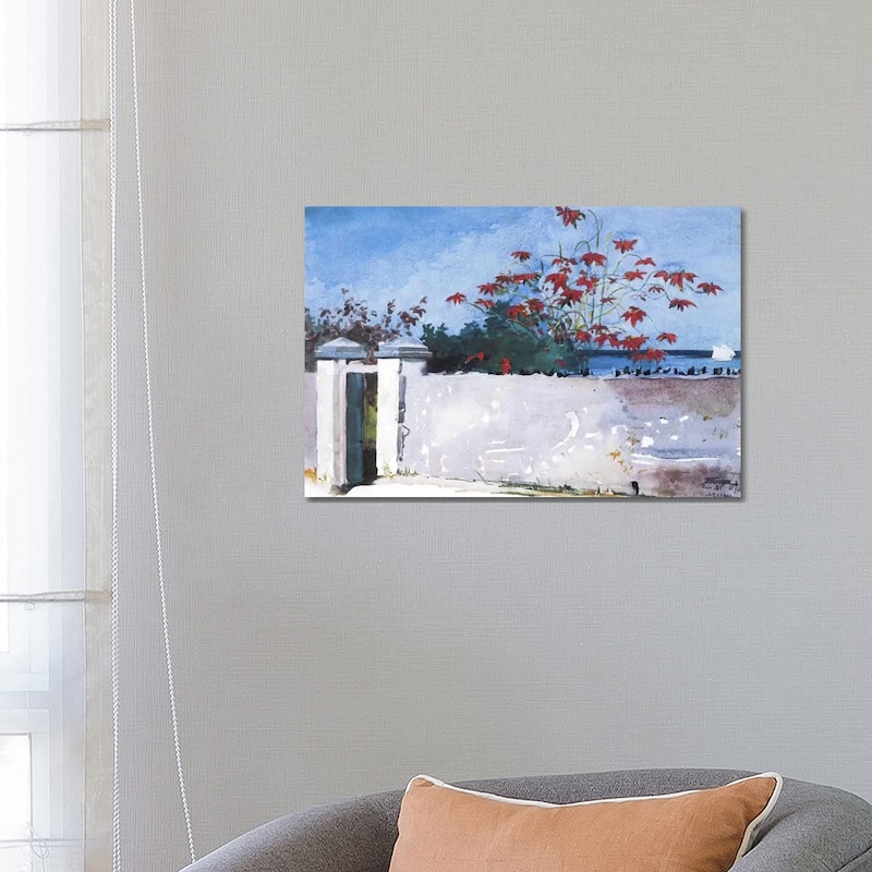 iCanvas "A Wall, Nassau, 1898" by Winslow Homer Canvas Print - 18x26x1.5