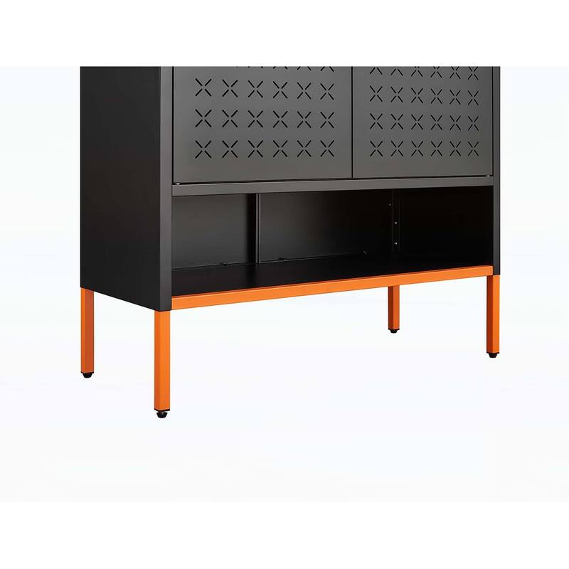 Grid Double Door Shoe Cabinet for Optimal Storage