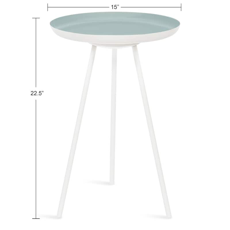 Kate and Laurel Laranya Round Metal Side Table - 15x15x22.5