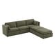 preview thumbnail 100 of 179, Mia Oversized Modular Sectional Fabric Sofa Green-5 Pieces