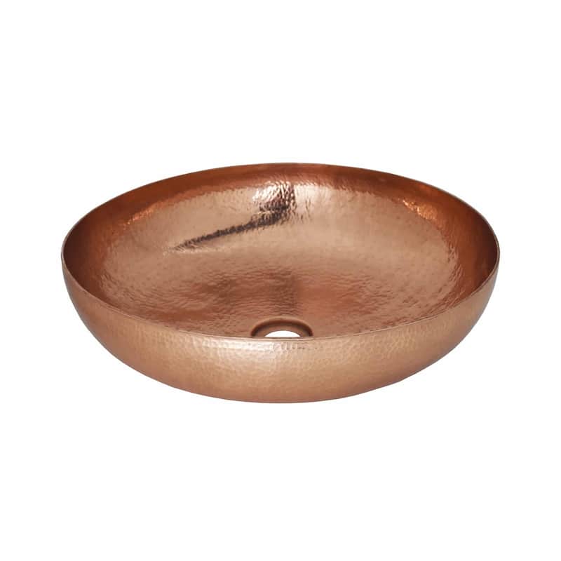 Maestro Sonata Hand Hammered Copper Vessel Bathroom Sink - Polished Copper