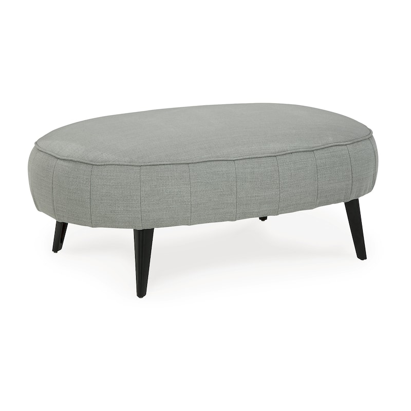 Signature Design by Ashley Hollyann Mid-Century Modern Gray Oversized Ottoman