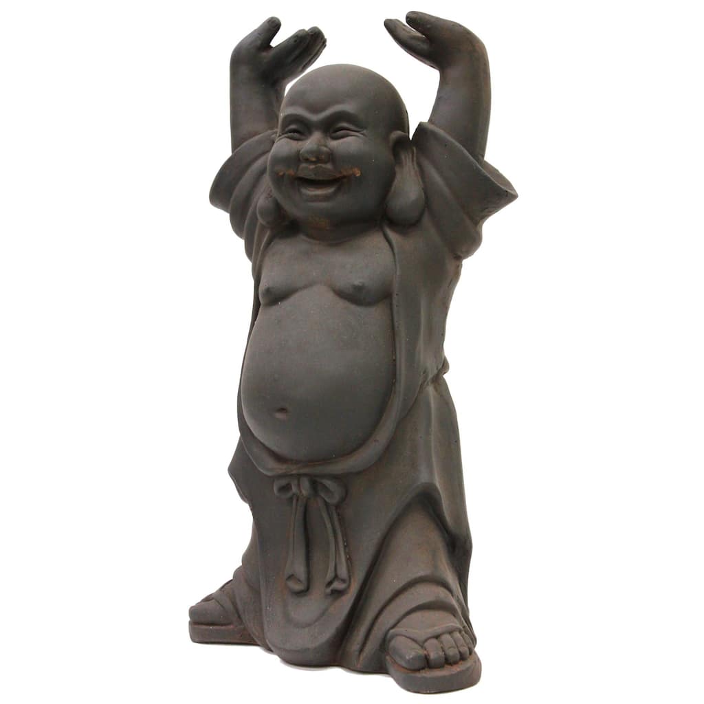 17.5" Buddha with Hands Up Outdoor Garden Statue