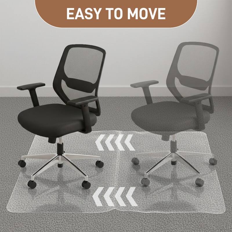 36 X 48 Inches Double-fold Studded Pvc Frosted Rectangular Floor Mat