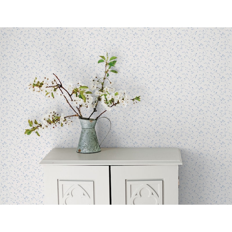 Galerie Wallcoverings Miniatures 3 Mini Floral Vine Design Vinyl on Non-woven Matte Wallpaper Roll