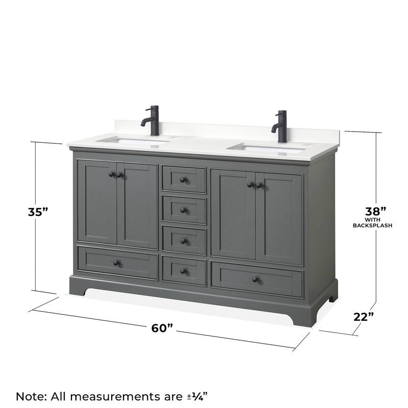 Wyndham Collection WCS202060D-QTZ-UNSM24 Deborah 60" Free Standing