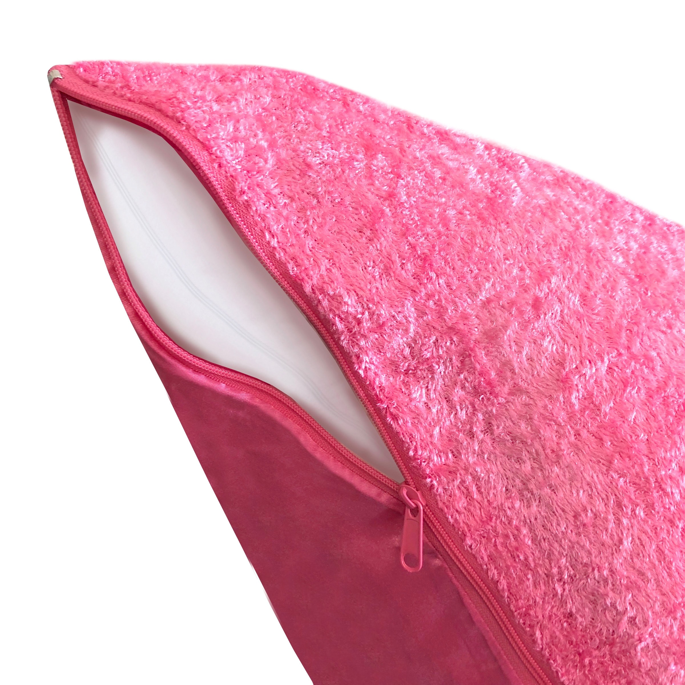 Fresh Ideas Velvet Body Pillow Cover 2 Pack Pink