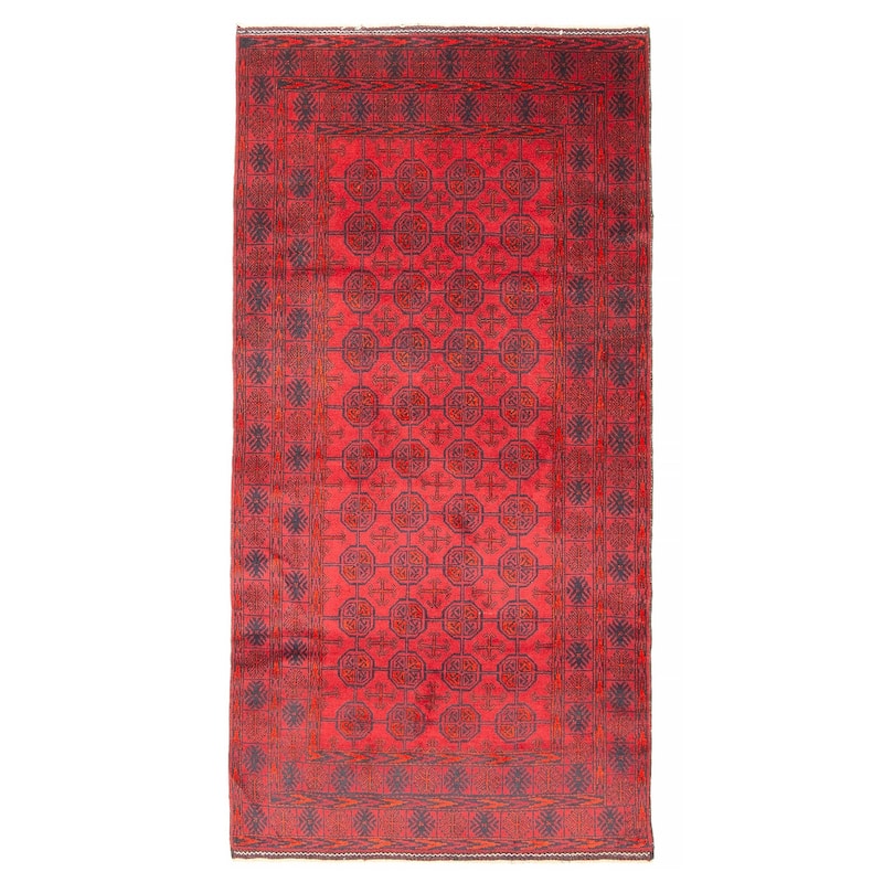 ECARPETGALLERY Hand-knotted Teimani Red Wool Rug - 3'5 x 6'6 - 3'5 x 6'6 - Red