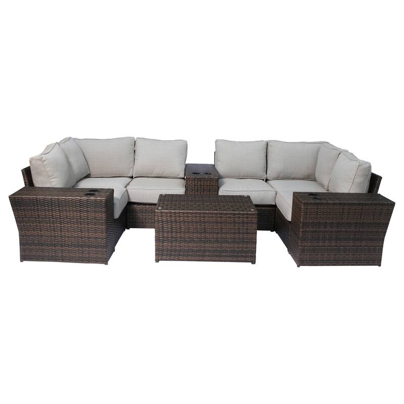 10 Piece Sectional Set with Cushions