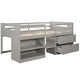 preview thumbnail 20 of 55, Multi-Function Twin Size Wood Loft Bed,Solid Wood Bed with Shelves drawers Antique Gray