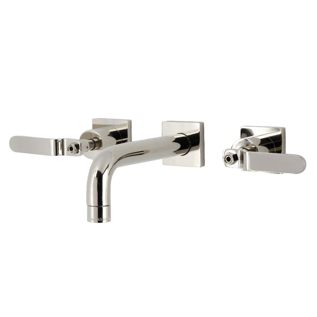 Whitaker Two-Handle 3-Hole Wall Mount Bathroom Faucet in Polished Nickel
