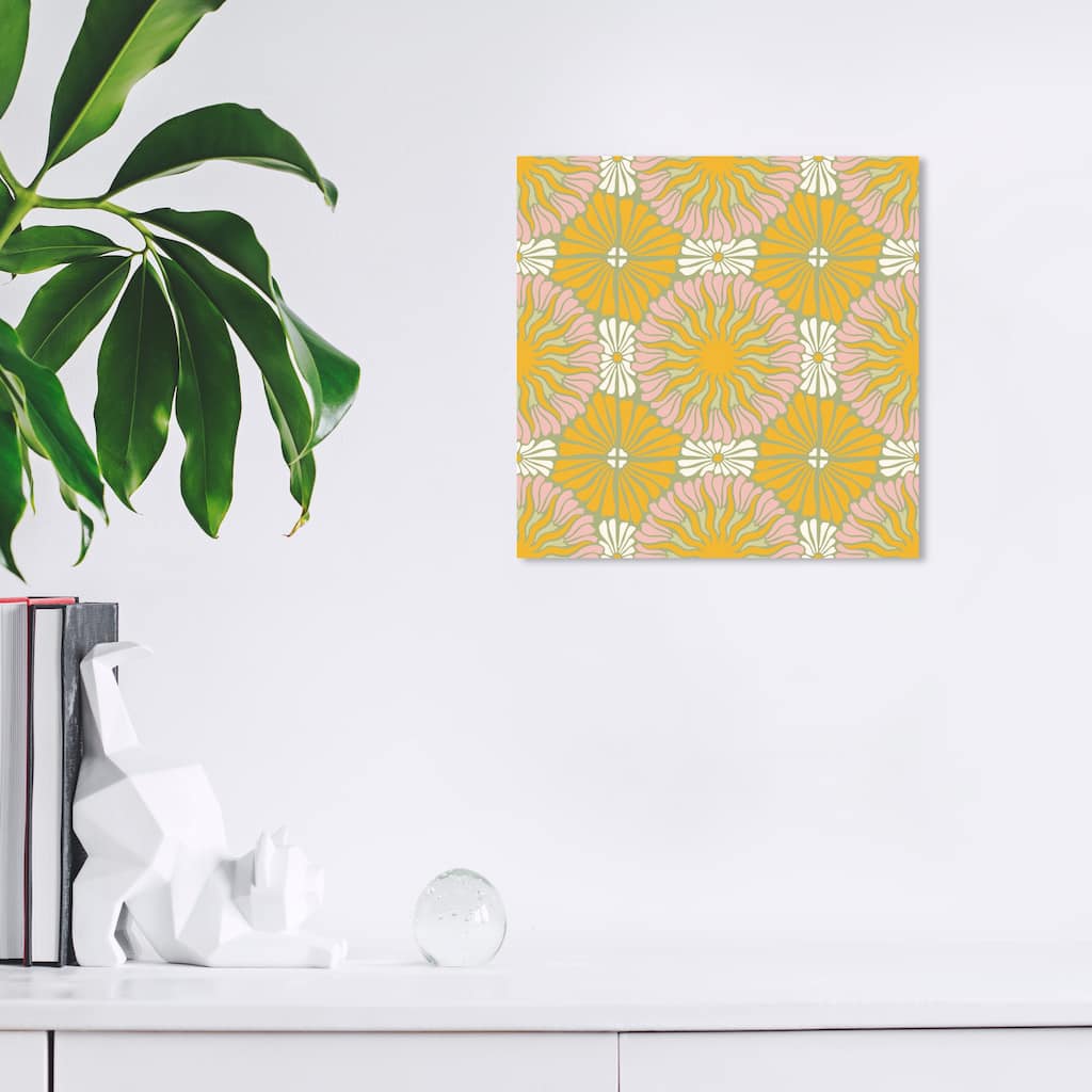 Wynwood Studio Canvas Fashion and Glam My Art Deco Number One II Orange and Apricot Vintage Wall Art Canvas Print