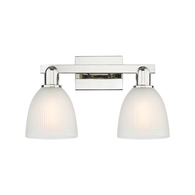 Innovations Lighting Endless Possibilities Arcadia - Castile - 2 Light 17" Bath Vanity Light - Polished Nickel/White