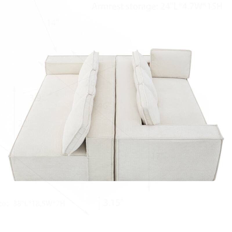 Minimalist Modular Sofa with Advanced Materials for Comfort and Style