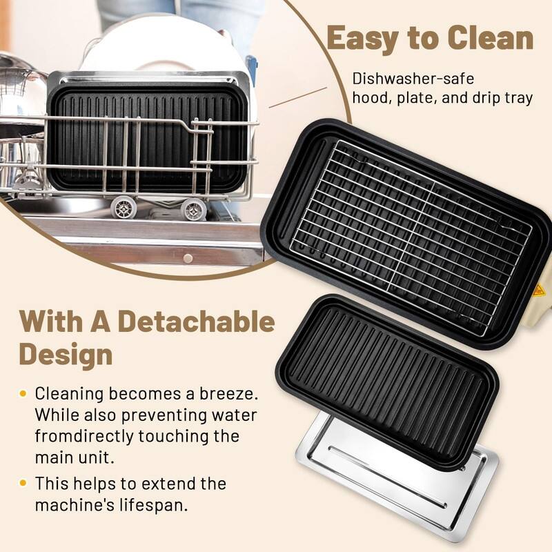 Electric Indoor Grill,2 in 1 Indoor Grills for Kitchen with Grill Net