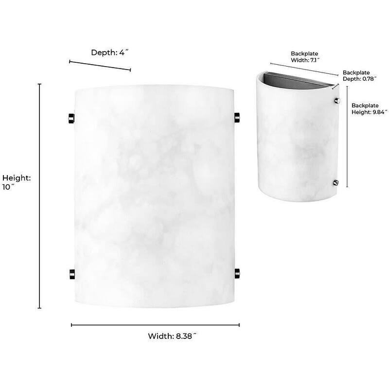 Millennium Lighting 12901 10" Tall Wall Sconce with Resin Alabaster
